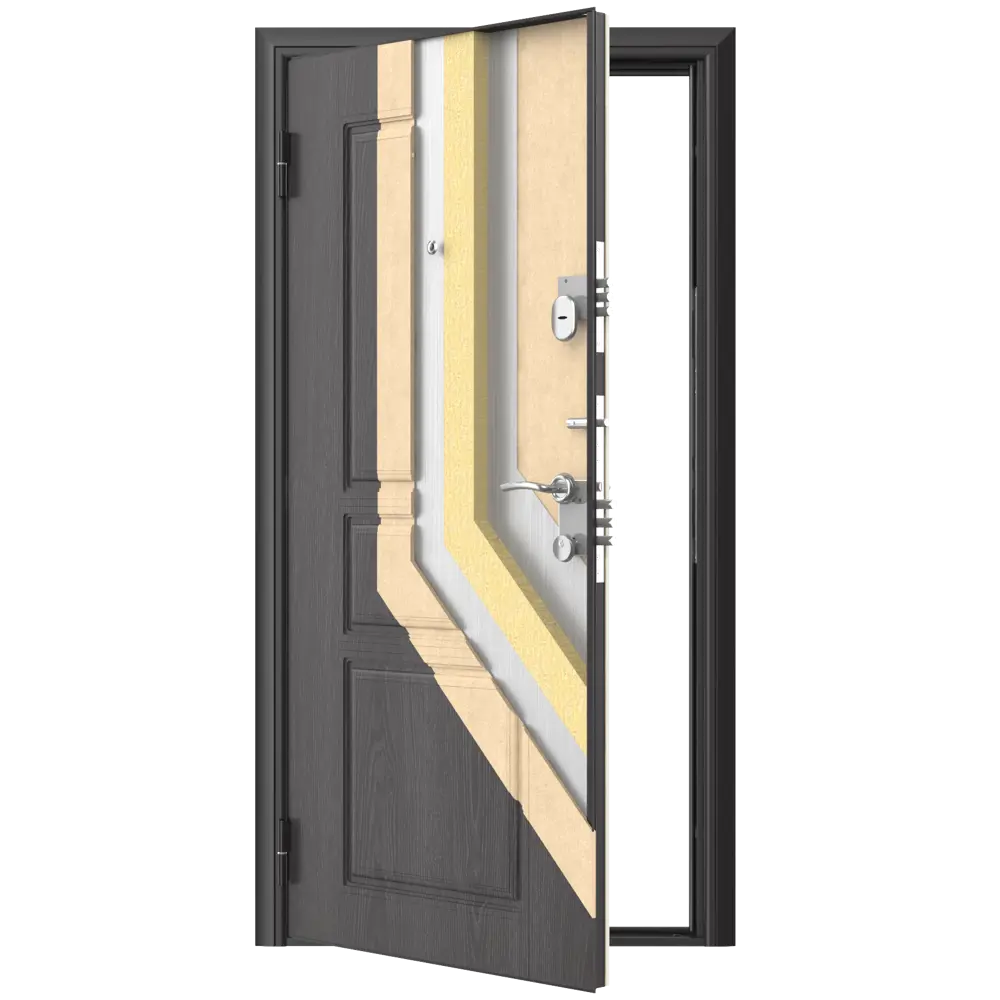 Дверь входная металлическая Премиум New 88x205 см левая роял вуд белый DOORHAN STLM-2040508 - Вид №5