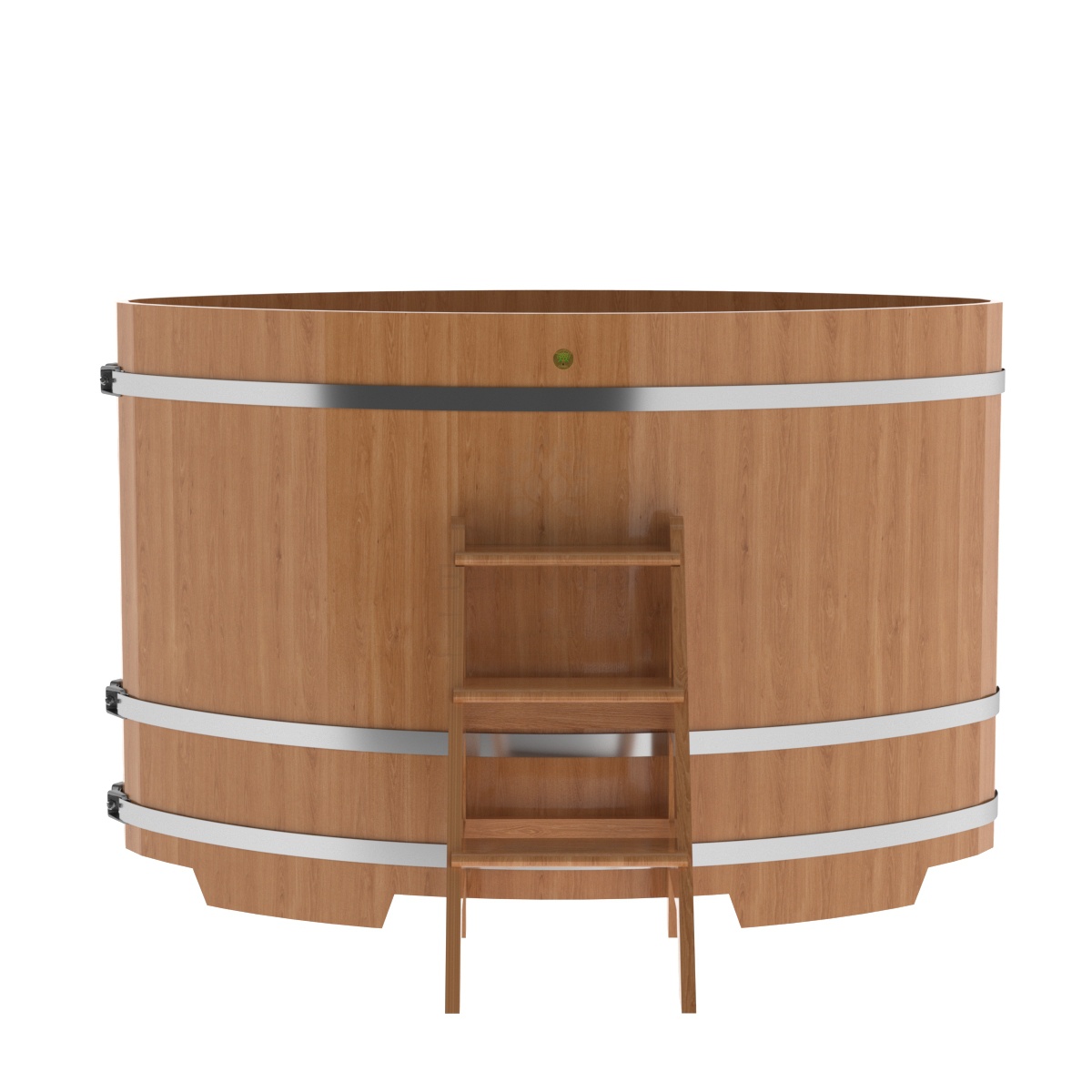 1330 Купель овальная из дуба 1,15х1,83х1,2 натуральная Alyarus  - Вид №3