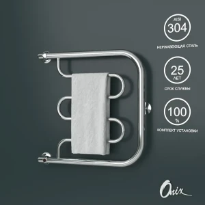 91378689 Полотенцесушитель водяной е-образный Onix Country turn left 50x50 см 3/4" нержавеющая сталь цвет хром STLM-1535821