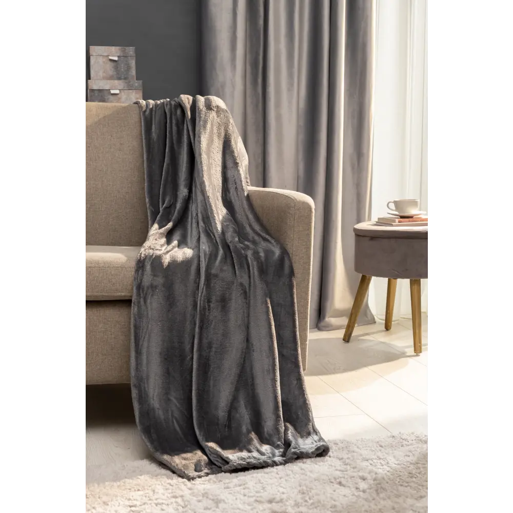 Плед First Granit2 140х200 см велсофт цвет гранит СТОЛИЦА ТЕКСТИЛЯ STLM-2178227 - Вид №3