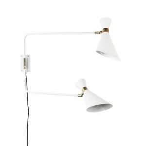 Лампа настенная Shady Double, белая