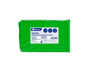 W20Z Одноразовые мешки для мусора, 50 x 60 см, вместимость 35 л, 50 шт. в упаковке, ЗЕЛЕНЫЕ, LDPE Merida