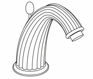 C67-3S1D C67-3S1D Излив на край ванны CUPOLA Cristal & Bronze COUPOLE