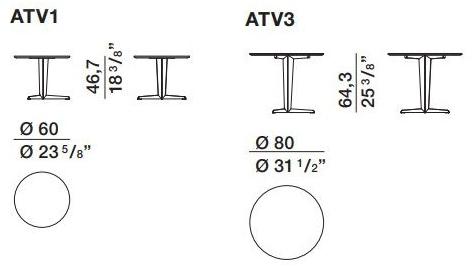 Molteni & C. Круглый сервировочный столик с основанием 3 звезды sun-id-1486388 - Вид №2