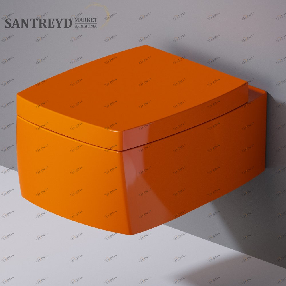 S521114 Подвесной унитаз настенный Оранжевый A. e T. Italia SQUARE Италия AeT ITALIA