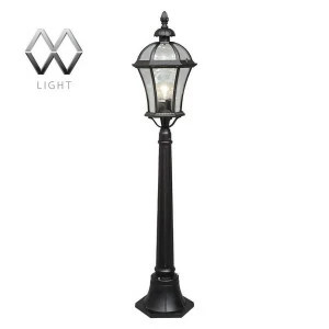 Уличный светильник парковый H 120 см черный "Сандра" 811040501 DE MARKT ПОД СТАРИНУ, СТОЛБ, ФОНАРЬ 00-3898524 Прозрачный;черный