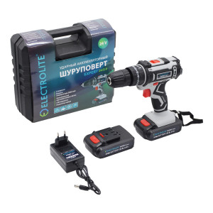 90554525 Дрель-шуруповерт аккумуляторная ударная EXPERT 24/2.0, 24 В Li-Ion 2х2 Ач STLM-0279225 ELECTROLITE