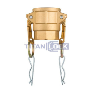 Камлок латунный тип D розетка, внутр. резьба BSP 1 1/2", TL150DBR TITAN LOCK