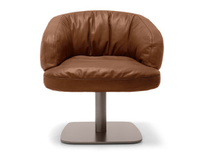 Кожаное вращающееся кресло с подлокотниками