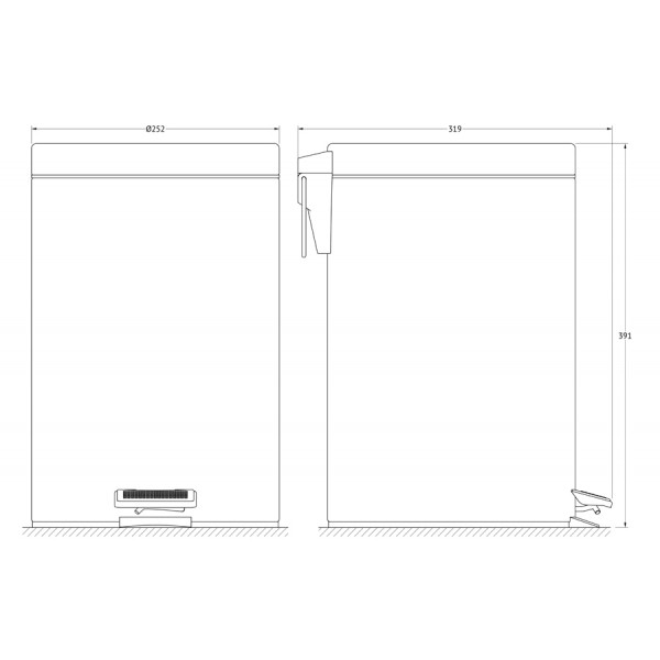 Ведро с педалью 12 литров Defesto (Китай) DEF 006 sun-id-561113 - Вид №1