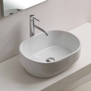 A029 Накладная раковина на столешницу  овальная Neroceramica BASINS