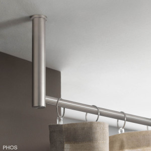 VS20-140E2400-D Комплект карнизов: 240 см с 2 концевыми кронштейнами и 1 кронштейном в качестве центральной опоры (большое расстояние от потолка) PHOS