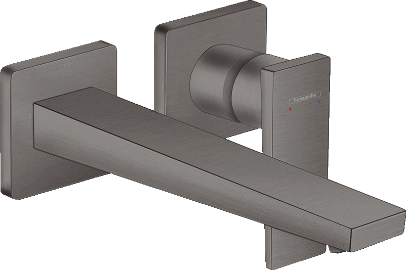 32526340 Metropol Смеситель для раковины, однорычажный, скрытого монтажа, настенный, с рычажной ручкой и изливом 22,5 см Hansgrohe 