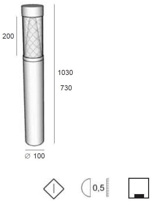 BEL-LIGHTING Галогенный световой столб из нержавеющей стали  99510  - Вид №1