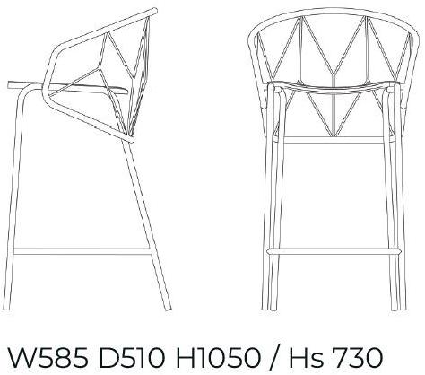 Garda Furniture Стул с порошковым покрытием и подставкой для ног Ataman Ga08me - Вид №2