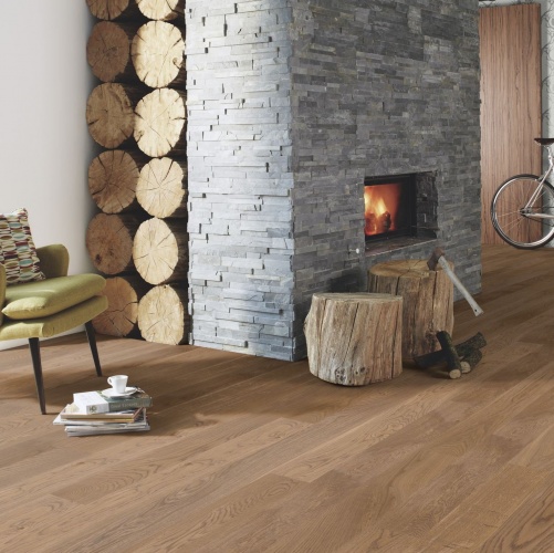 Инженерная доска Boen Noble Barrel 136 Дуб Натур с брашью (Текстурированная) 2200х136 мм OOE94KFD - Вид №1