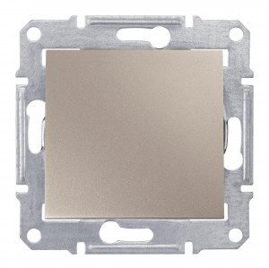 SDN0100368 Выключатель 1-клавишный , скрытый монтаж, титан Schneider Electric Sedna