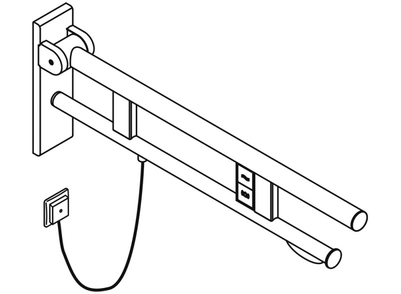 900.50.19140 Опорная рейка Duo, исполнение b HEWI Stützen  - Вид №2