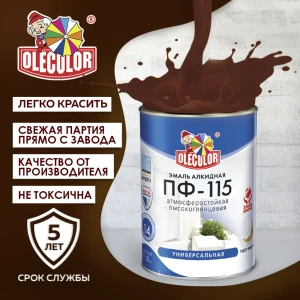 90743860 Эмаль OLECOLOR 4300001045 цвет шоколад 0.8 кг STLM-0856093