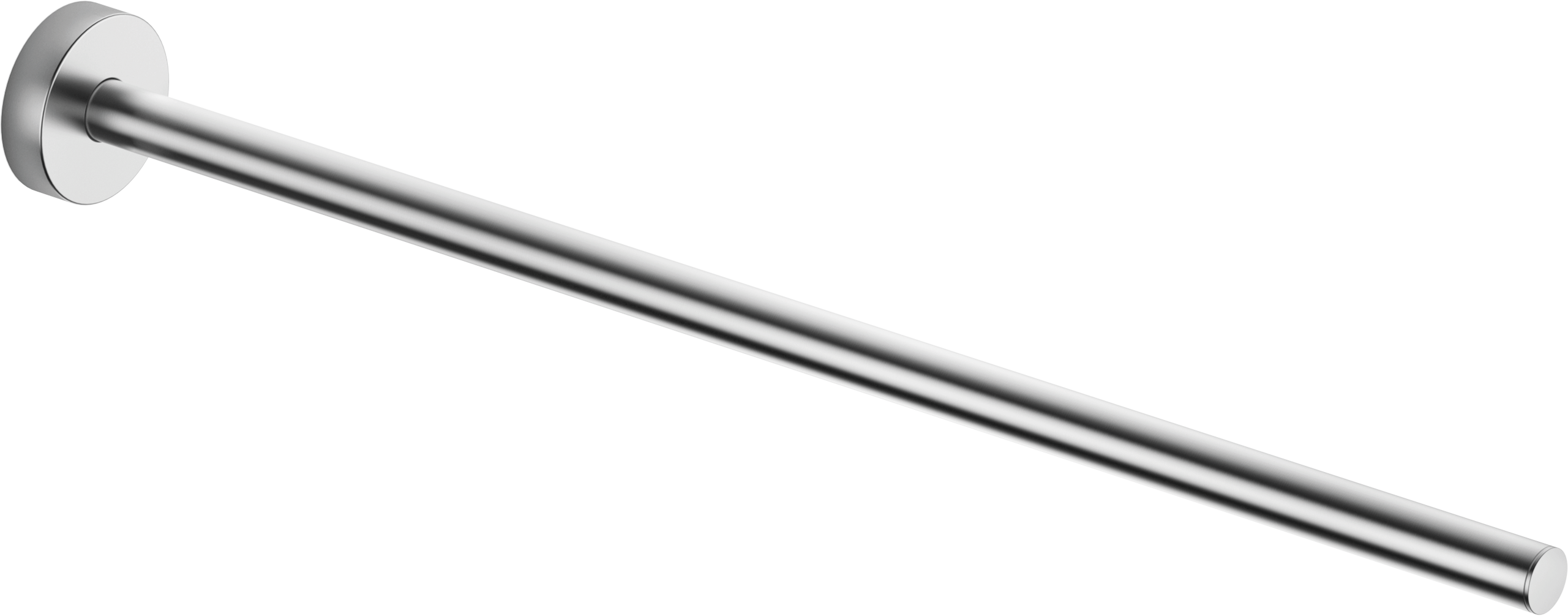 Вешалка для полотенец цельная, неповоротная - Матовый хром