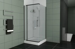 Душевое ограждение (без поддона) 900*900*1950 Стекло 8мм easy clean BLACKLINE BS090.3113A bravat