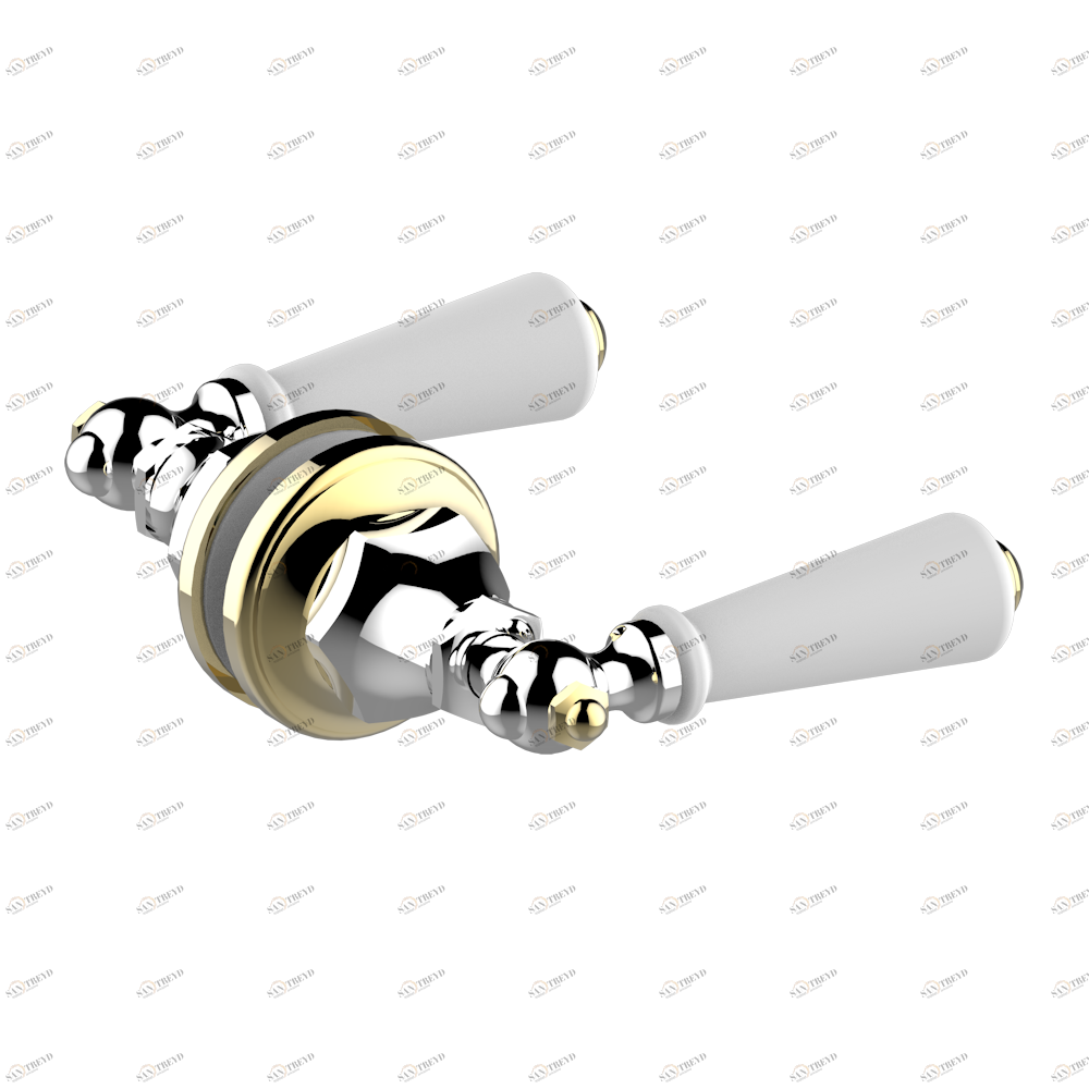 G75-638V Ручки большие, пара Thg-paris Charleston с рукоятками Хром/золото G75-638V CAT.A