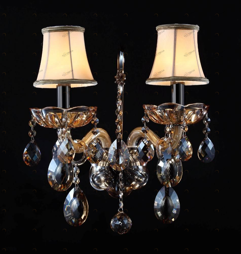 Бра Crystal Lux Siena AP2 CRYSTAL LUX  077525 Коричневый;прозрачный 
