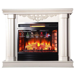 90401901 Джениус (Бежевый) с очагом Panoramic 06-25 LED FX Q Каминокомплект STLM-0215448 INTER FLAME