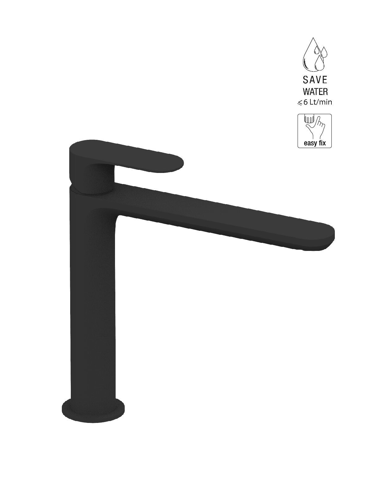 Смеситель для раковины с одним отверстием без слива Rubinetterie Frattini Lea ARCH-00148835 - Вид №3