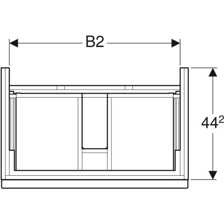 841391000 Шкафчик для раковины Geberit iCon, с двумя выдвижными ящиками Geberit  - Вид №2