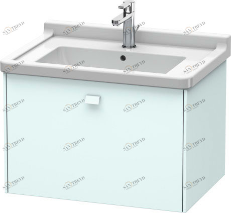 BR404100909 Brioso Тумбочка подвесная Светло-голубой матовый декор Duravit
