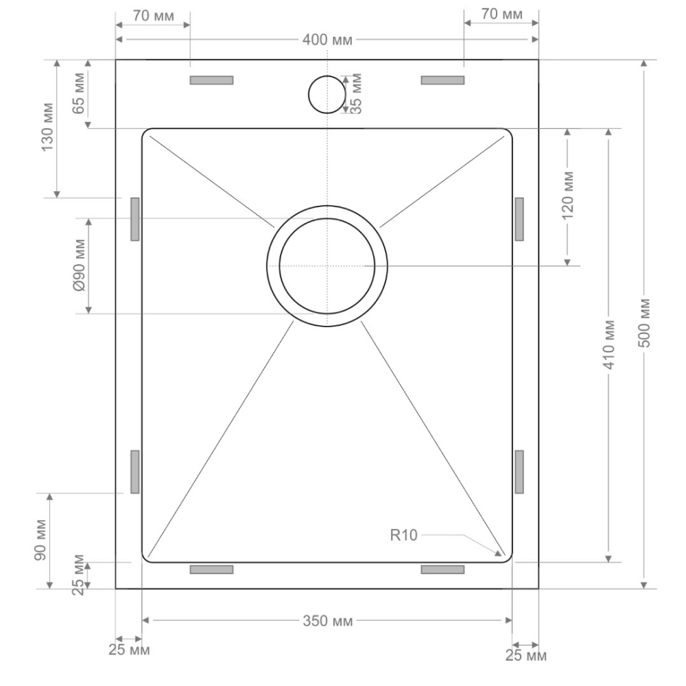 Кухонные мойки Eco Marino SMB-4050S.A SEAMAN  - Вид №1