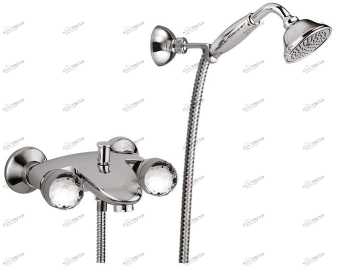 Rubinetteria Giulini Настенный смеситель для ванны с ручным душем Persia crystal - persia F3801/s