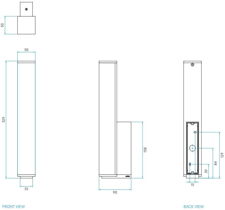 Astro Lighting Настенный светильник из цинка для ванной  1321001  - Вид №5