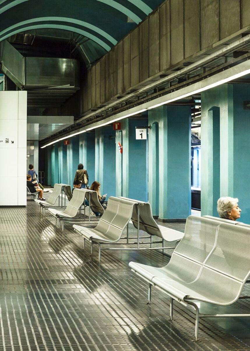 Модульная стальная скамья со спинкой BD Barcelona PERFORANO ARCH-00145783 - Вид №2