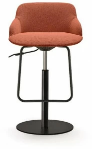 Quinti Sedute Поворотный тканевый табурет в современном стиле с газлифтом Deep