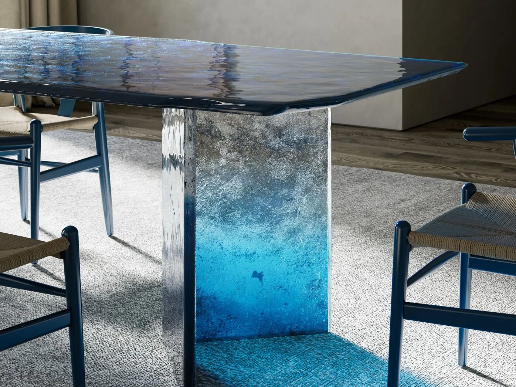 Прямоугольный стеклянный стол ARTE VENEZIANA Melt ARCH-00006676 - Вид №4