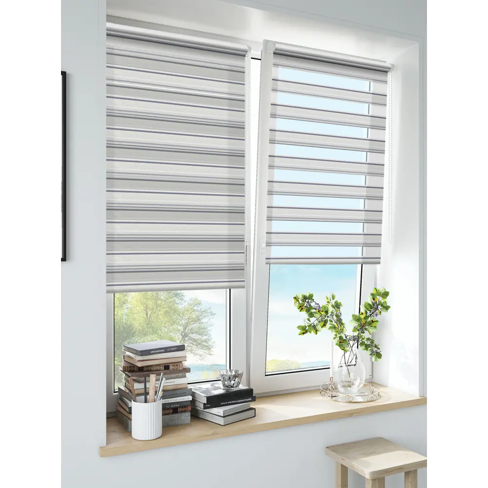 Штора рулонная день-ночь Granada 40x160 см серая 89224888 STLM-2183927 MIAMOZA Коллекция 2024г. - Вид №3