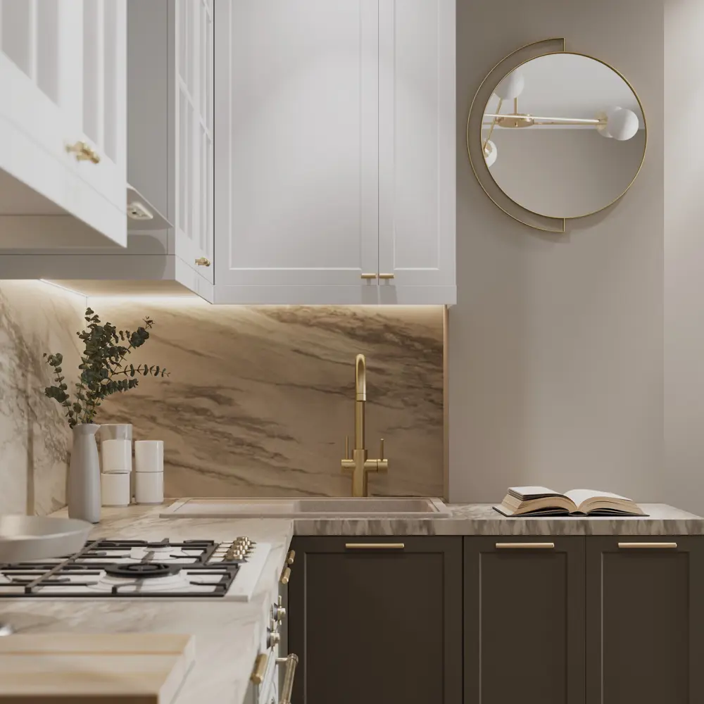 Фасад кухонный Delinia ID Ньюпорт белый матовый 32.9×102.1 см 82010392 STLM-0017283 - Вид №7