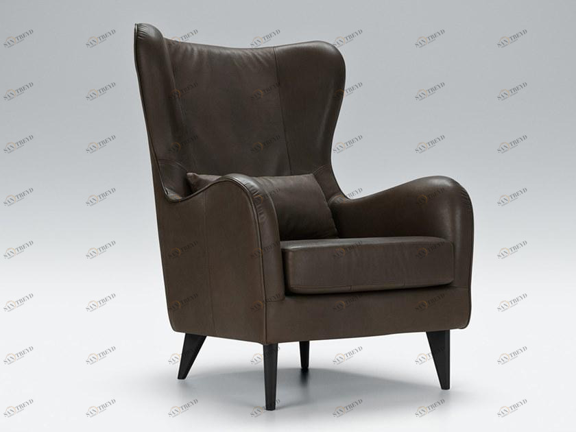 Sits Кресло Wing из кожи с подлокотниками Greta sun-id-1512912