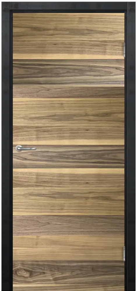 85325429 Дверь межкомнатная глухая Loft 80x200 см шпон цвет американский орех с замком и петлями STLM-0061586