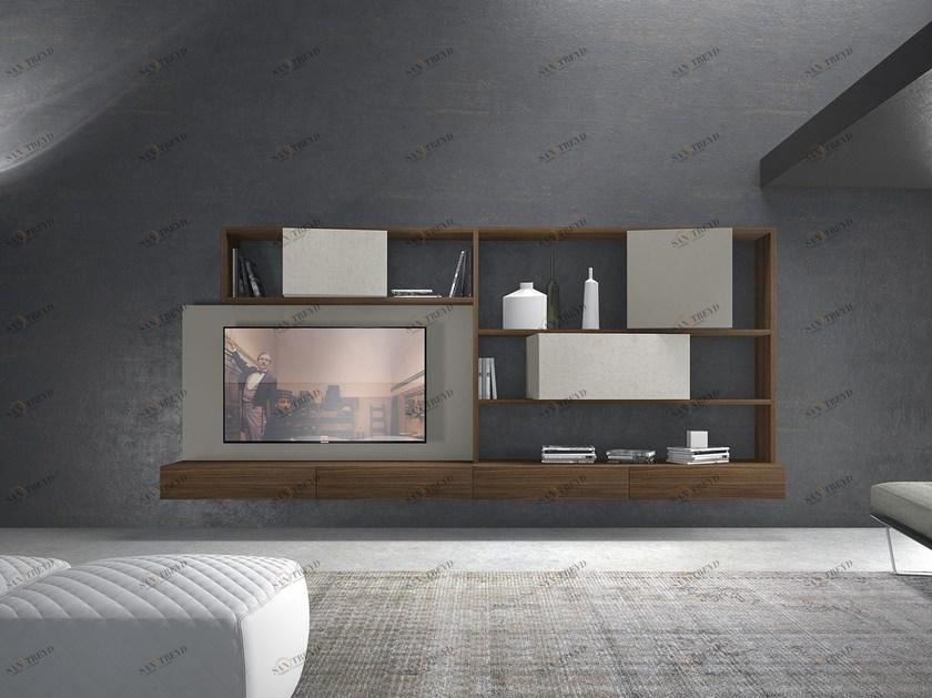 Presotto Настенная модульная стенка для хранения из дерева Crossart sun-id-1388475