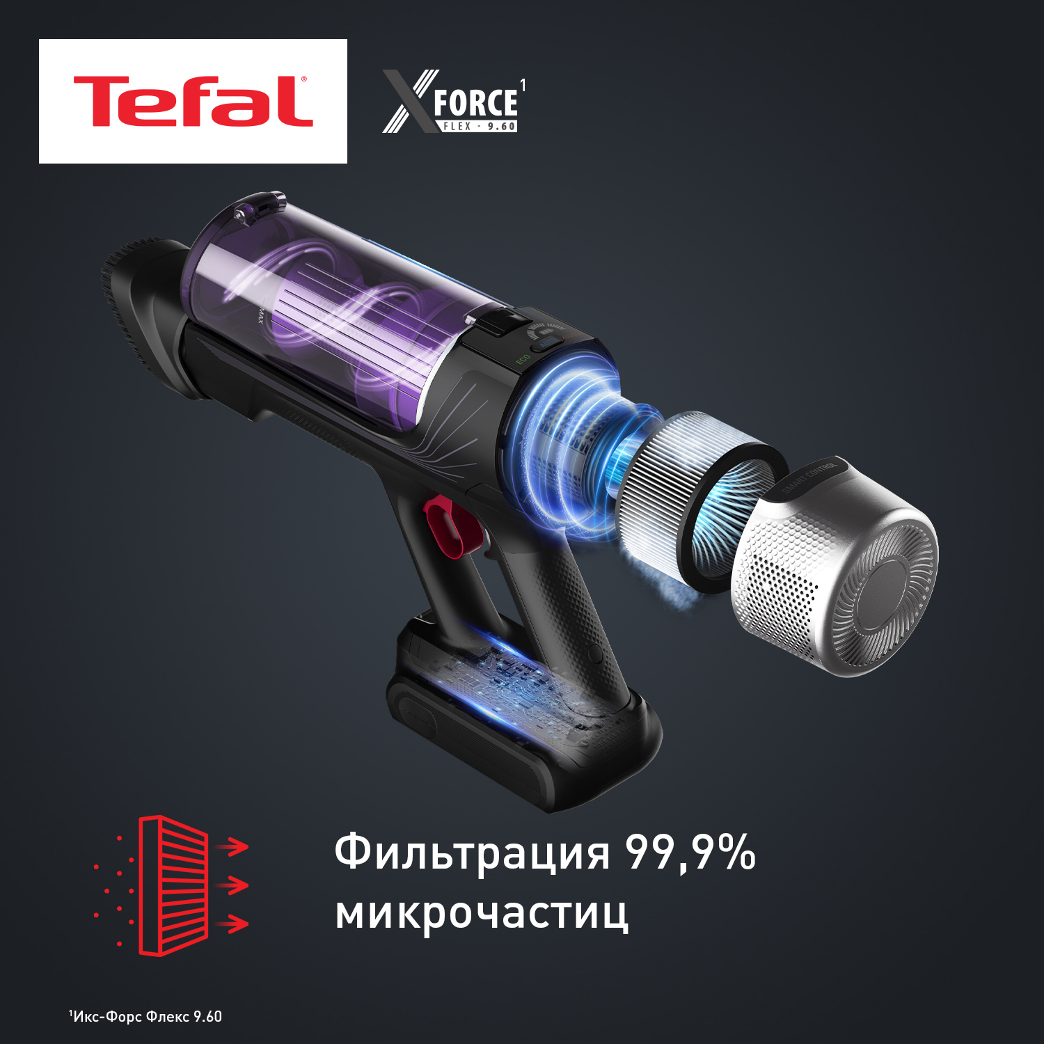 9269889 Пылесос  вертикальный  Tefal TY2039WO  фиолетоый STDN-0035155 - Вид №10