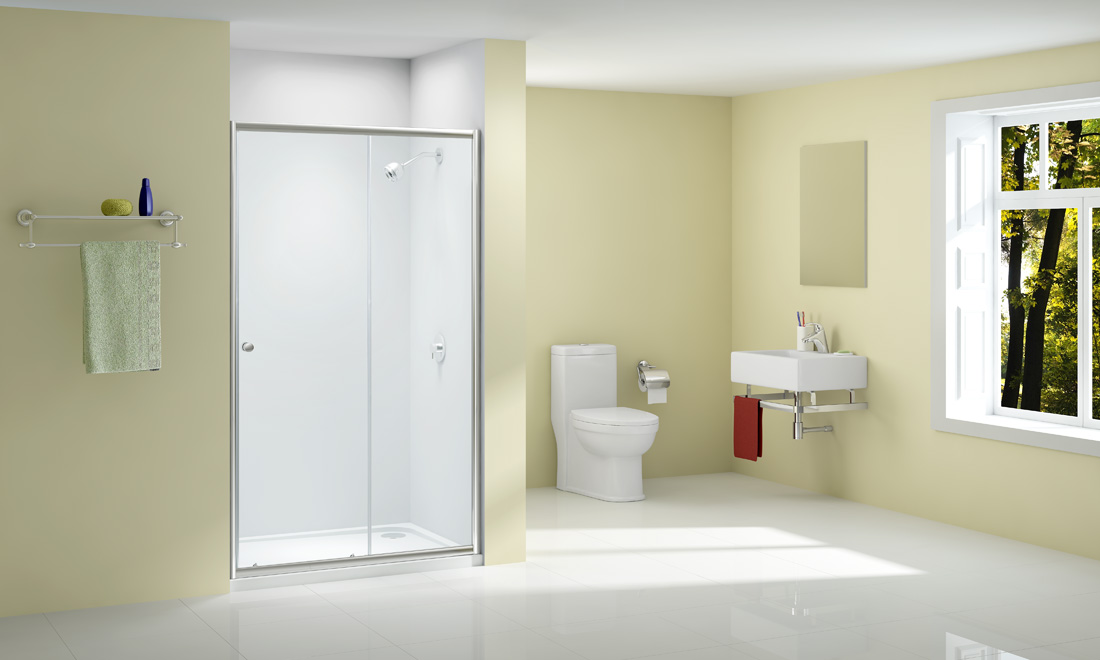 Торцевая панель для монтажа с дверью A1207D0 Merlyn Ionic Хромированный  - Вид №1