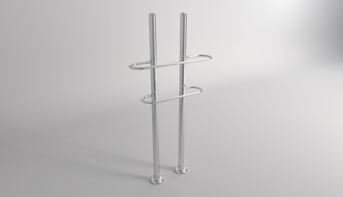 Смеситель для ванны с 2 отверстиями с ручным душем Park Avenue Dark White ARCH-00139217 - Вид №6