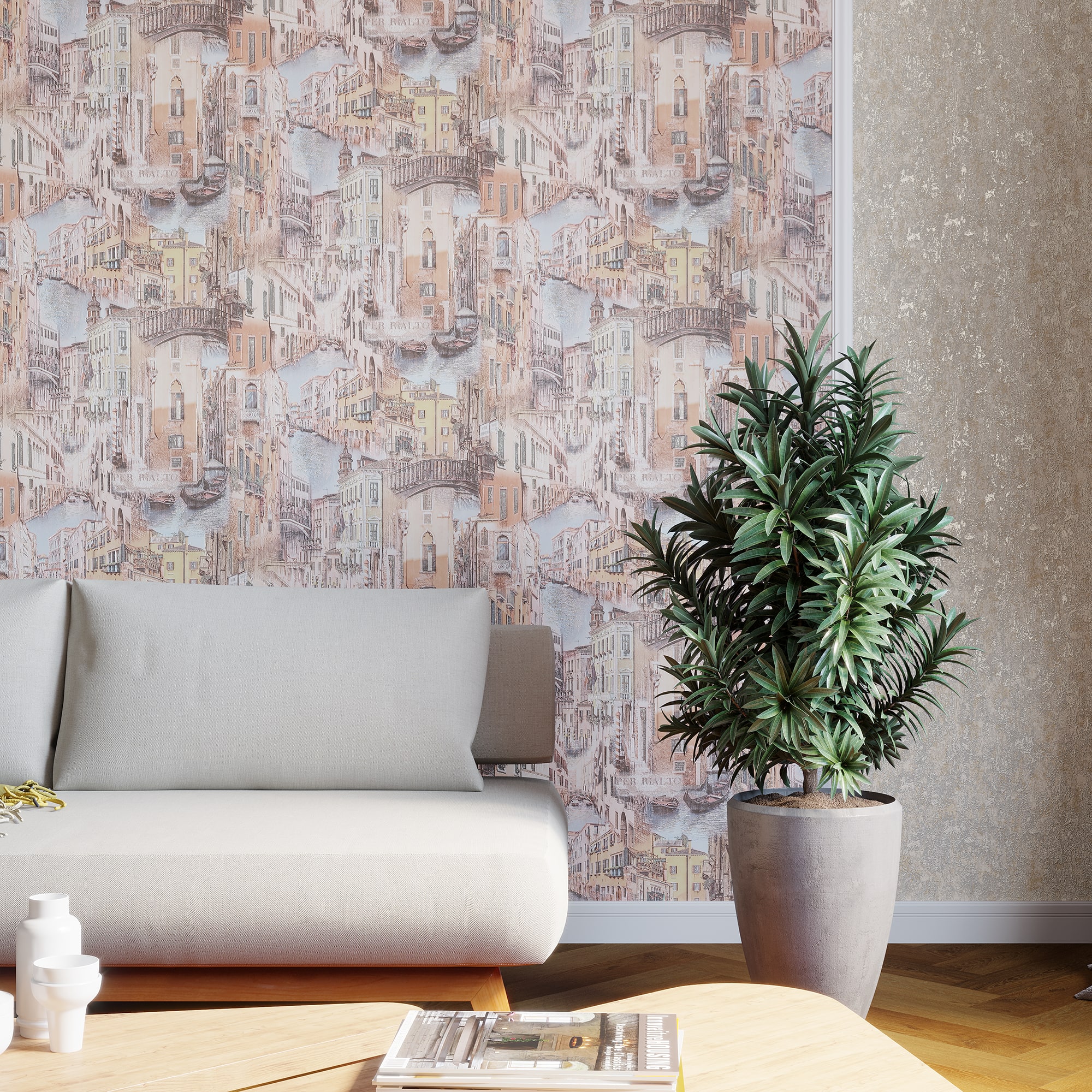 82912554 Обои флизелиновые оранжевые 1.06 м PP71607-35 Lucia Santreyd - Вид №2