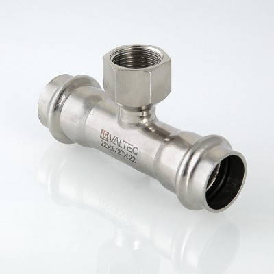 VTi.932.I.180418 Фитинг из нержавеющей стали – пресс-тройник с внутренней резьбой Valtec 18 мм х 1/2"  - Вид №1