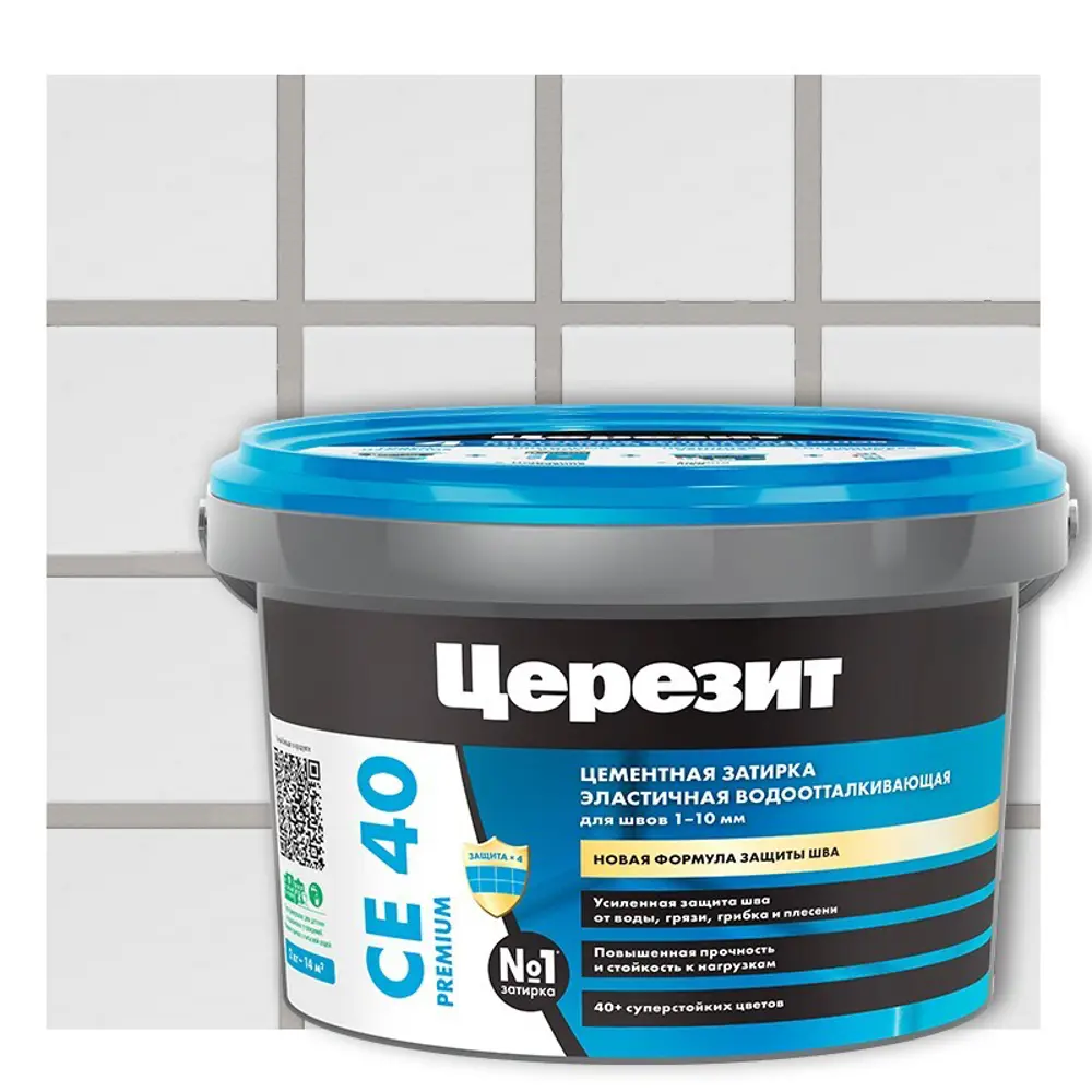 ЦЕРЕЗИТ CE 40: Влагостойкая цементная затирка серебристо-серого цвета 2 кг 18503351 STLM-0011024