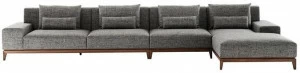 HC28 Cosmo Диван из ткани с шезлонгом Teatro K02 zh
