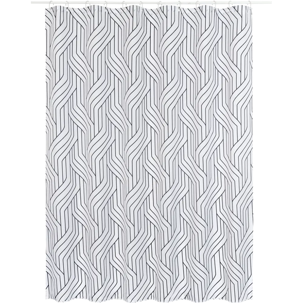 BATH PLUS Штора для ванной Charme с геометрическим узором 180×180 см 82360089 Track STLM-0025378 - Вид №1